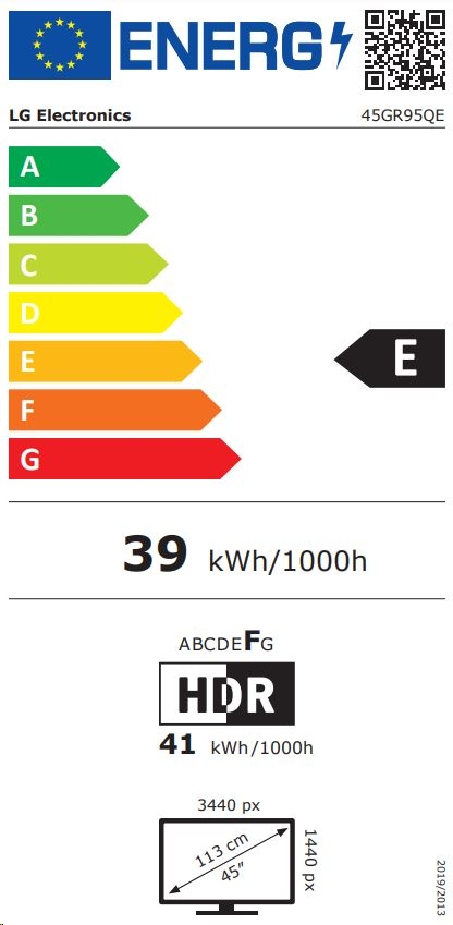 LG 45GR95QE-B ívelt OLED monitor