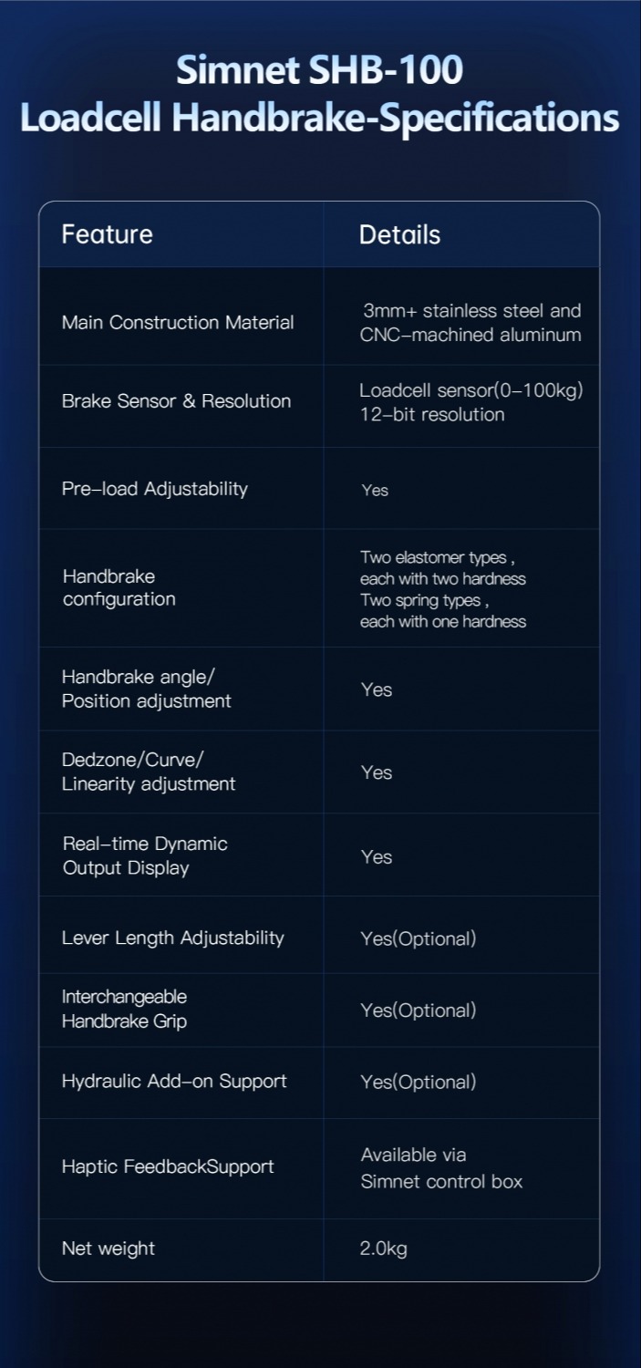 Simnet SHB-100 Loadcell Kézifék