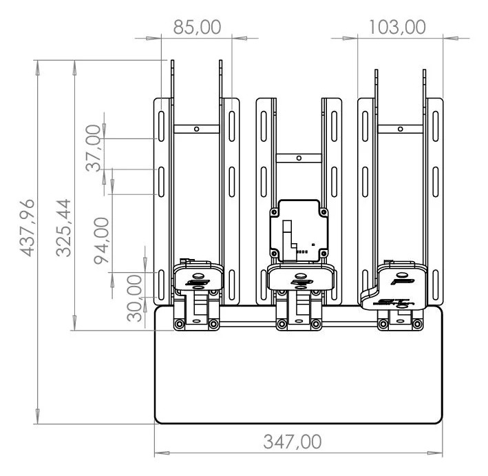 SRP-GT-S Pedálszett(Fekete)